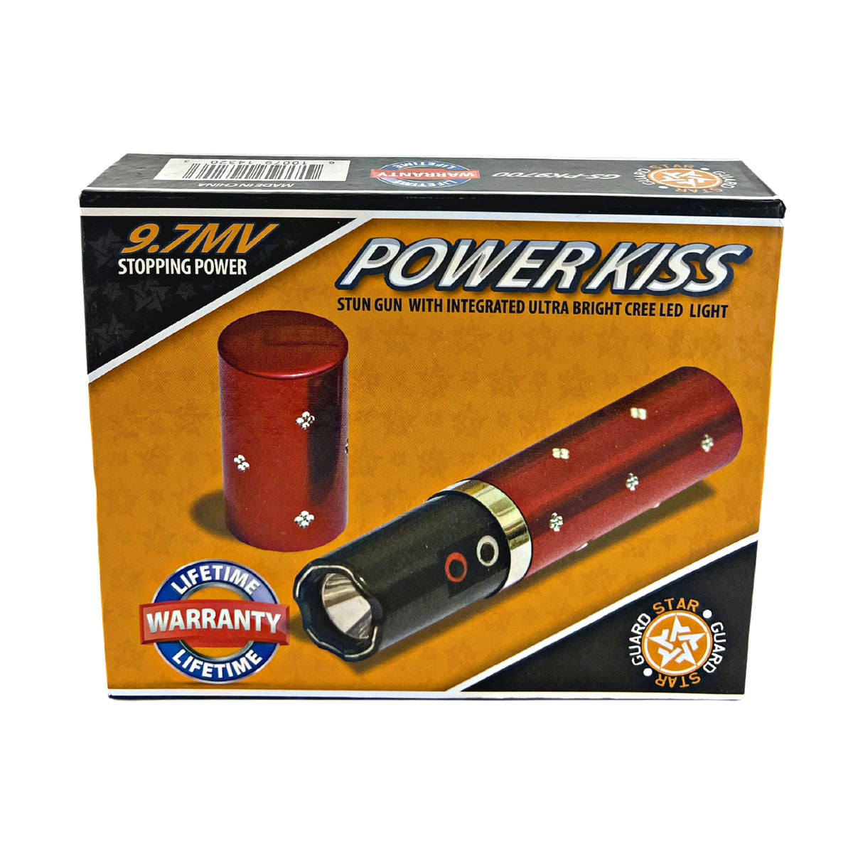POWER KISS | STUN GUN TASER WITH LED LIGHT | 9.7MV STOPPING POWER
