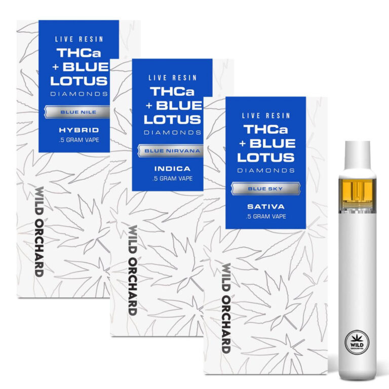 WILD ORCHARD 0.5G BLUE LOTUS THCA DIAMONDS VAPE DISPOSABLE 10CT