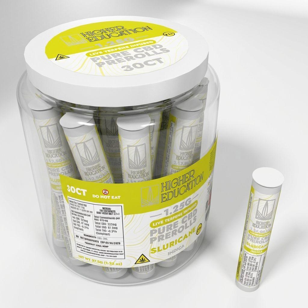 HIGHER EDUCATION 2G CBD PRE ROLLS 30CT JAR