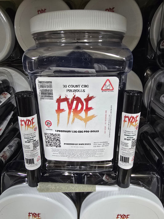 FYRE 1.5G CBG PREROLLS 30CT