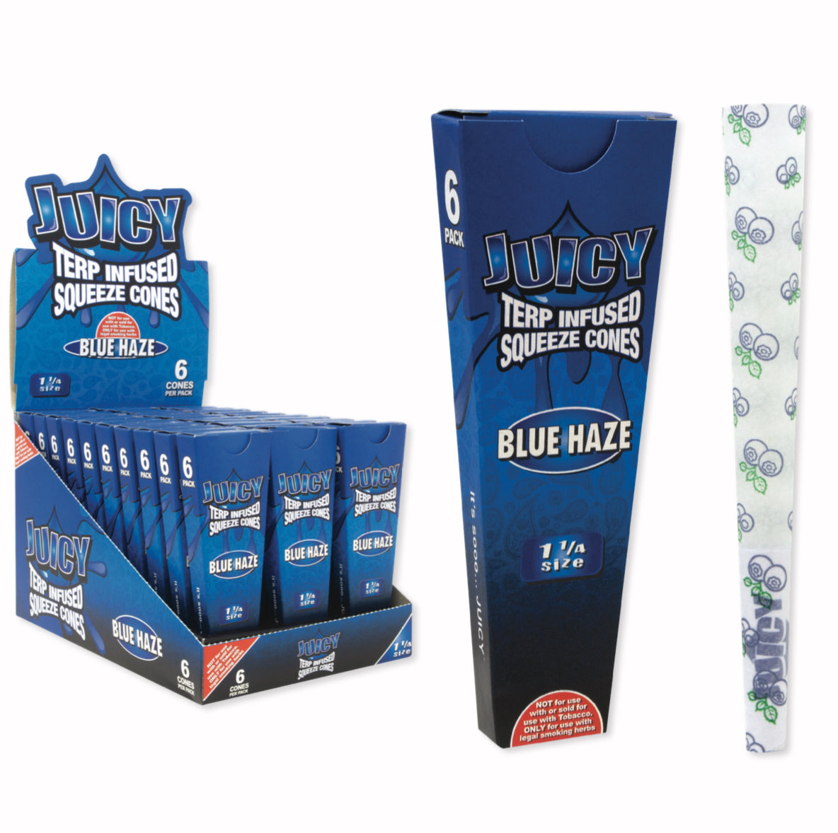 JUICY, TERP INFUSED SQUEEZE CONES, BLUE HAZE 30CT